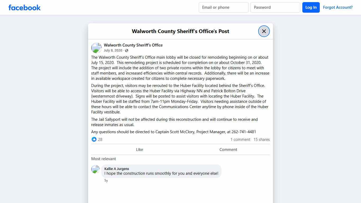 The Walworth County... - Walworth County Sheriff's Office Facebook